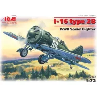 Збірна модель 1:72 Винищувач І-16 тип 28 ICM 72073