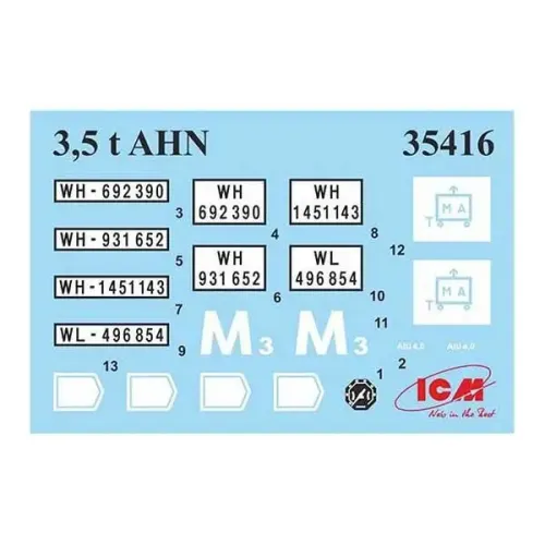 Збірна модель 1:35 Вантажівка Lastkraftwagen 3,5 t AHN з німецькими водіями ICM 35418