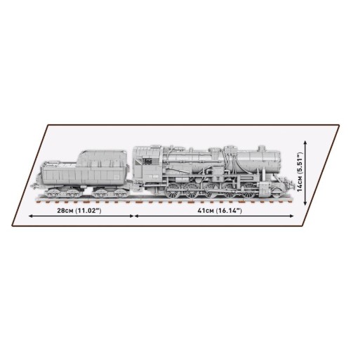 Конструктор COBI Локомотив Kriegslokomotive Class 52 масштаб 1:35, 2476 деталей