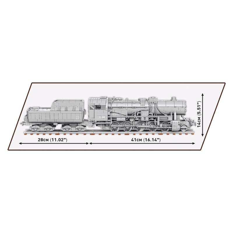 Конструктор COBI Локомотив Kriegslokomotive Class 52 масштаб 1:35, 2476 деталей