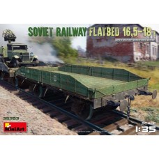 Сборная модель 1:35 Советская железнодорожная платформа 16,5-18т МиниАрт 35303