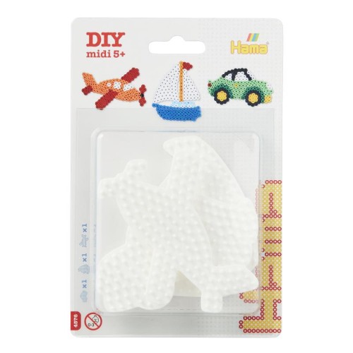 Термомозаїка HAMA Набір полів для Midi - автомобіль 311, вітрильник 333, літак 334, Midi 5+