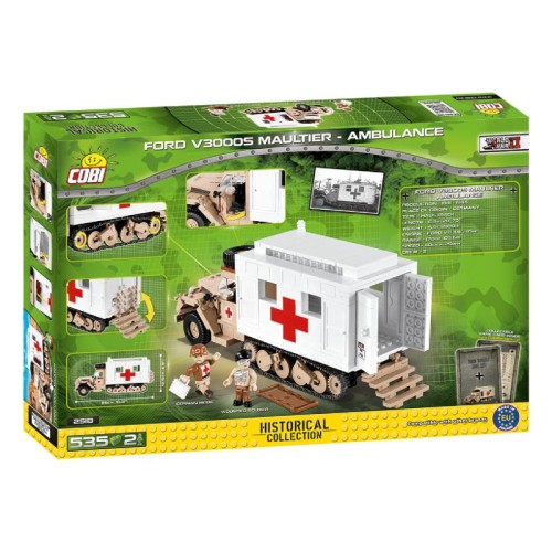 Конструктори Конструктор COBI Напівгусенична санітарна машина Мул, 535 деталей
