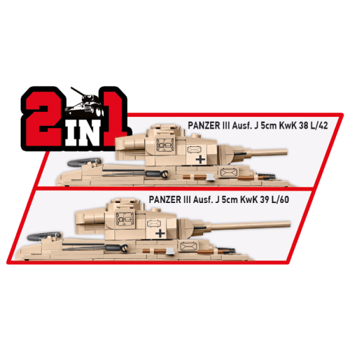 Конструктори Конструктор COBI Друга Світова Війна Танк Panzer III, 780 деталей