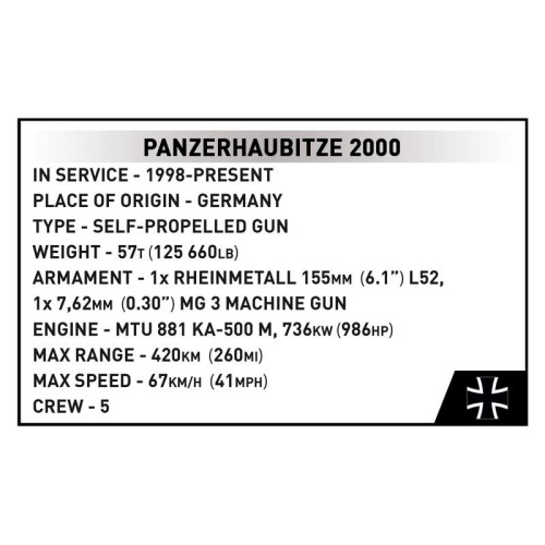 Конструктори Конструктор COBI САУ PzH 2000, 1006 деталей