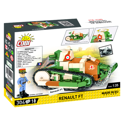 Конструктори Конструктор COBI Перша Світова Війна Танк Рено FT-17, 304 деталей