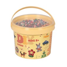 Термомозаїка HAMA Набір кольорових намистин MIDI 5+, 10000шт, 22 кольора