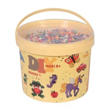 Термомозаїка HAMA Набір кольорових намистин MIDI 5+, 30000шт, 10 кольорів