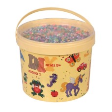 Термомозаїка HAMA Набір кольорових намистин MIDI 5+, 30000шт, 50 кольорів