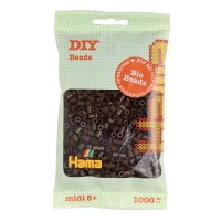 Термомозаїка HAMA Набір темно-коричневих БІО намистин MIDI 5+, 1000шт
