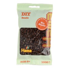 Термомозаїка HAMA Набір темно-коричневих БІО намистин MIDI 5+, 1000шт