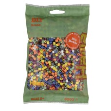 Термомозаїка HAMA Набір кольорових БІО намистин MIDI 5+, 3000шт, 10 кольорів