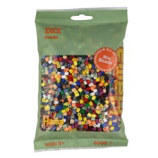 Термомозаїка HAMA Набір кольорових БІО намистин MIDI 5+, 3000шт, 15 кольорів