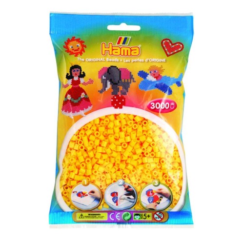Додаткові матеріали Термомозаїка HAMA Набір жовтих намистин MIDI 5+, 3000шт