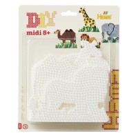 Термомозаїка HAMA Набір полів для  Midi - слон 291, жирафа 292, лев 293, верблюд 294 Midi 5+