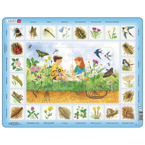 2D Пазли Пазл рамка-вкладиш LARSEN На лузі