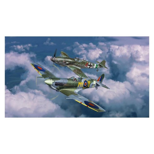 Збірна модель літака Збірна модель-копія Revell Літаки Messerschmitt Bf109G-10 та Spitfire Mk.V, рів 3, м: 1:72 1:72