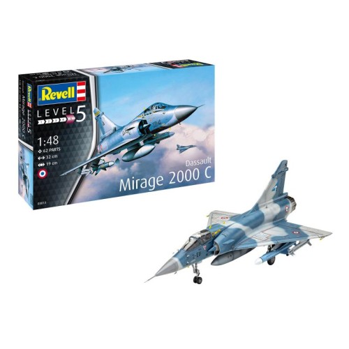 Збірна модель літака Збірна модель-копія Revell Літак Dassault Mirage 2000C , рів 5, м: 1:48 1:48