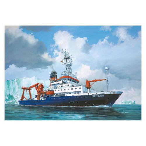 Флот Збірна модель-копія Revell Німецький дослідницкий корабель Метеор рівень 4 масштаб 1:300