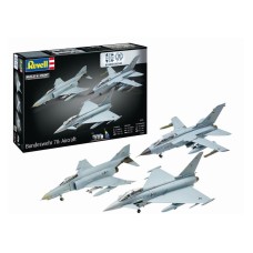 Збірна модель-копія Revell набір до 70 річниці ВПС Німеччини 3 літаки, рів 5, м: 1:72