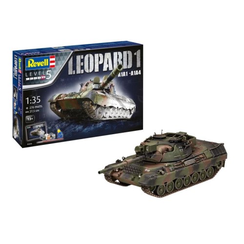 Подарункові набори Збірна модель-копія Revell набір Танк Leopard 1 A1A1-A1A4 рівень 5 масштаб 1:35