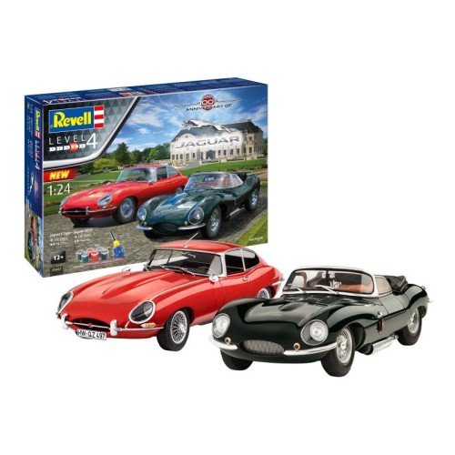 Авто-мото Збірна модель-копія Revell Набір до 100 річниці автомобілі Jaguar рівень 4 масштаб 1:24