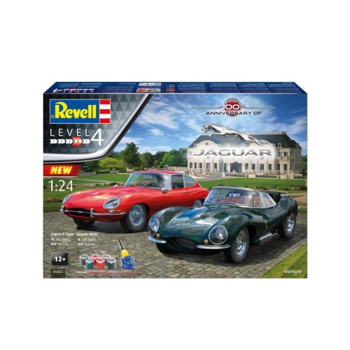Авто-мото Збірна модель-копія Revell Набір до 100 річниці автомобілі Jaguar рівень 4 масштаб 1:24
