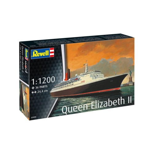 Флот Збірна модель-копія Revell Корабель Queen Elizabeth II, рів 4, м: 1:1200