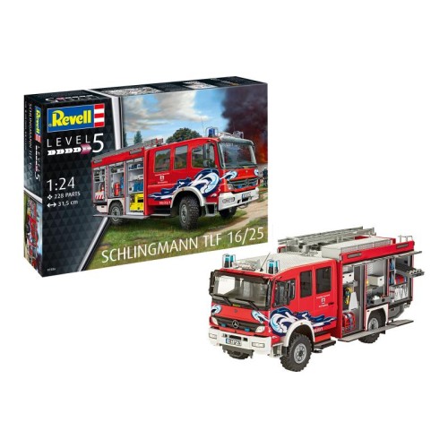 Авто-мото Збірна модель-копія Revell Пожежна машина цистерна TLF 16/25 рівень 5 масштаб 1:24