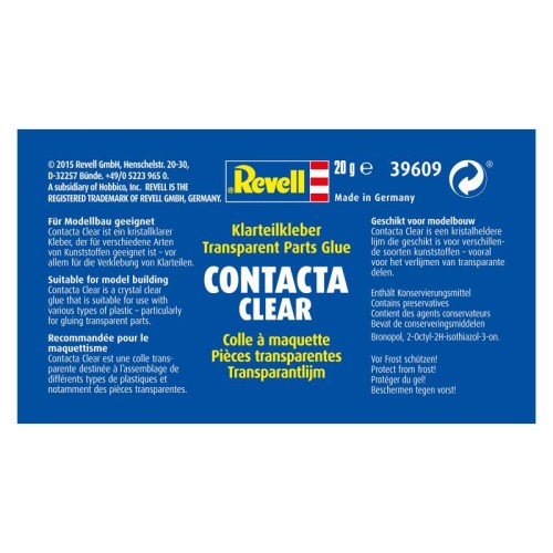Клей Клей Revell Contacta Clear професійний для прозорих деталей 20 гр