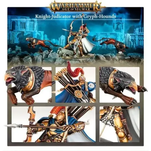 Stormcast Eternals Набор миниатюр AGE OF SIGMAR: STORMCAST ETERNALS - KNIGHT-JUDICATOR WITH GRYPH-HOUNDS