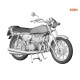 Збірна модель мотоцикл – Kawasaki 500-SS/MACH III – Hasegawa 21510