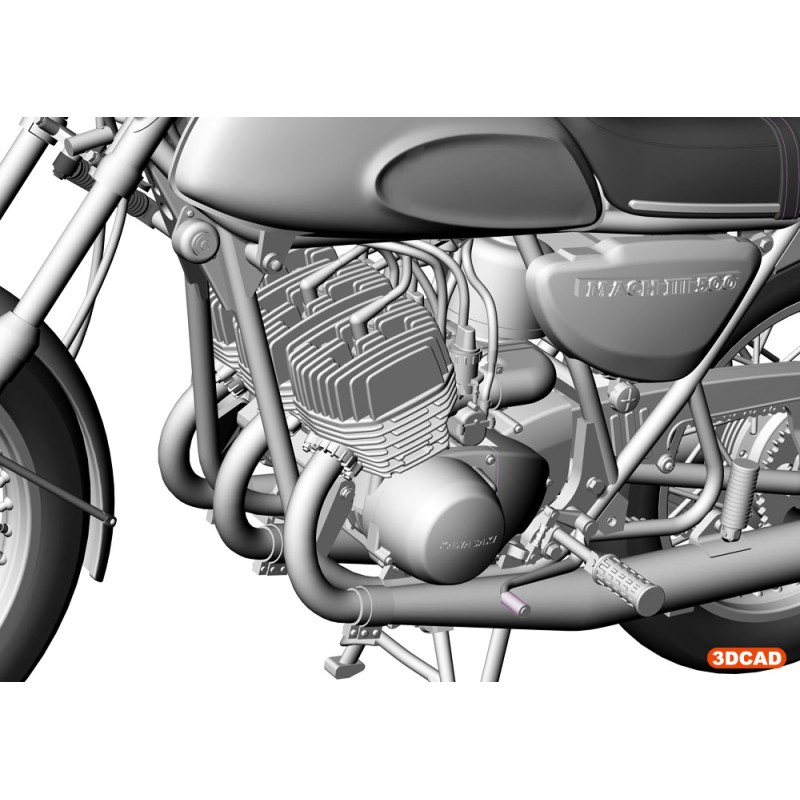 Збірна модель мотоцикл – Kawasaki 500-SS/MACH III – Hasegawa 21510