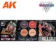 Фарби та інше AK Interactive TM Набір фарб WARGAME COLOR SET ВІСЦЕРАЛЬНІ ПОРОКИ - AK