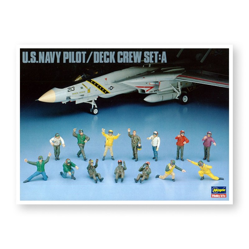 Збірна модель пілоти 2 СВ – US NAVY PILOT DECK CREW A – Hasegawa 36006