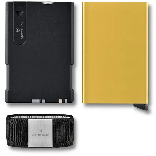 Ножі та мультитули Victorinox Картка-мультитул з картхолдером Victorinox SMARTCARD Wallet Delightful Gold 0.7250.38