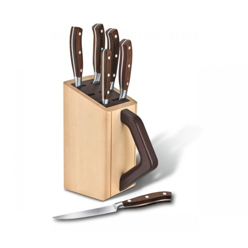 Кухонні набори Кухонний набір Victorinox Grand Maitre Wood Cutlery Block 7.7240.6