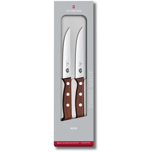 Кухонные наборы Ножи для стейка (2 шт) Victorinox WOOD Steak 5.1230.12G