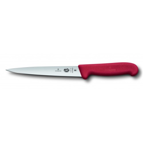 Кухонні ножі Філейний ніж Victorinox FIBROX Filleting Flexible 18см червон 5.3701.18