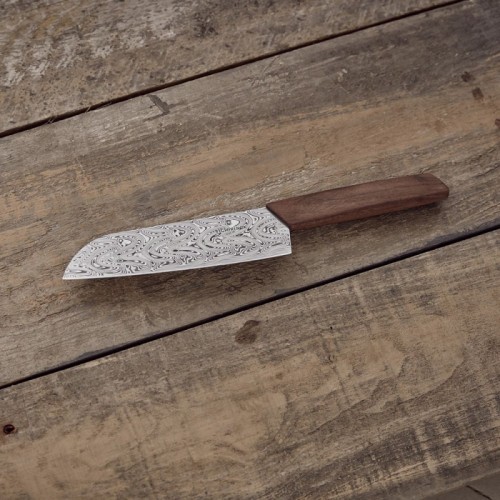 Кухонные ножи Ніж-сантоку Victorinox SWISS MODERN Damast 17см дерев’ян 6.9050.17J20