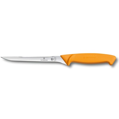 Кухонні ножі Філейний ніж для риби Victorinox SWIBO Fish Filleting Flexible 16см жовт 5.8448.16