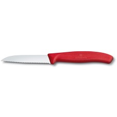 Ніж для чищення овочів Victorinox SWISS CLASSIC 8см хвил червон 6.7431