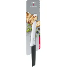 Ніж для хліба та випічки Victorinox SWISS MODERN 22см хвил чорн 6.9073.22WB