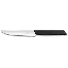 Ніж для стейка та піци Victorinox SWISS MODERN  12см хвил чорн 6.9003.12W