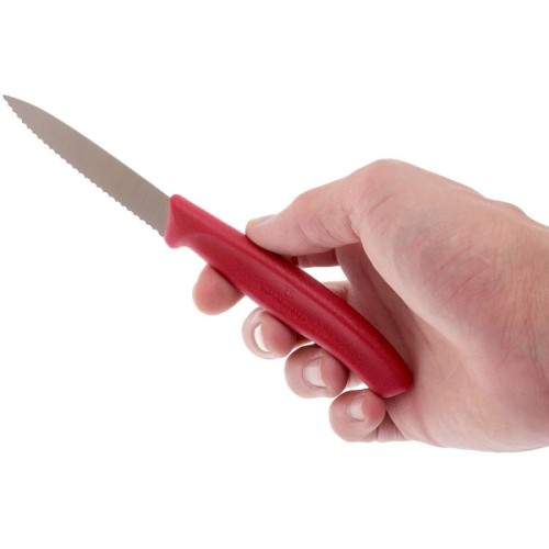 Кухонні ножі Ніж для чищення овочів Victorinox SWISS CLASSIC 8см хвил червон 6.7631