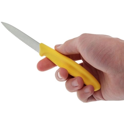 Кухонні ножі Ніж для чищення овочів Victorinox SWISS CLASSIC 8см хвил жовт 6.7636.L118