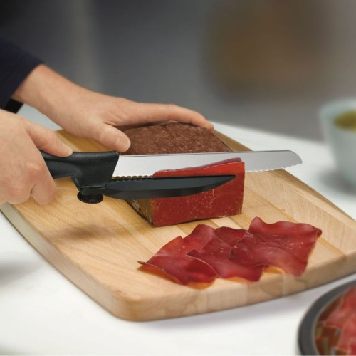 Кухонні ножі Ніж для нарізання з направляючою Victorinox SWISS CLASSIC DUX 21см хвил чорн 6.8663.21 Кухонні ножі Ніж для нарізання з направляючою Victorinox SWISS CLASSIC DUX 21см хвил чорн 6.8663.21