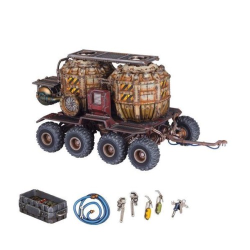 Necromunda Миниатюра WARHAMMER 40000: NECROMUNDA - PROMETHIUM TANKS ON CARGO-8 TRAILER