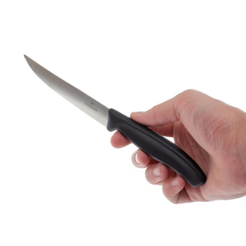 Кухонні ножі Ніж для стейка та піци Victorinox Swiss Classic 12см хвил чорн 6.7933