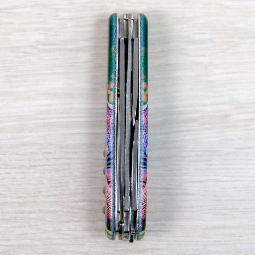 Ножі та мультитули Victorinox Складаний ніж Victorinox CAMPER ANIMAL Хамелеон 1.3613.3.F1020pw